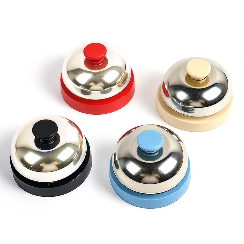 Table Order Bell Multi Color Handbell for Restaurant Kitchen Bar Waitstaff Call Pet Training Classroom School Party Games