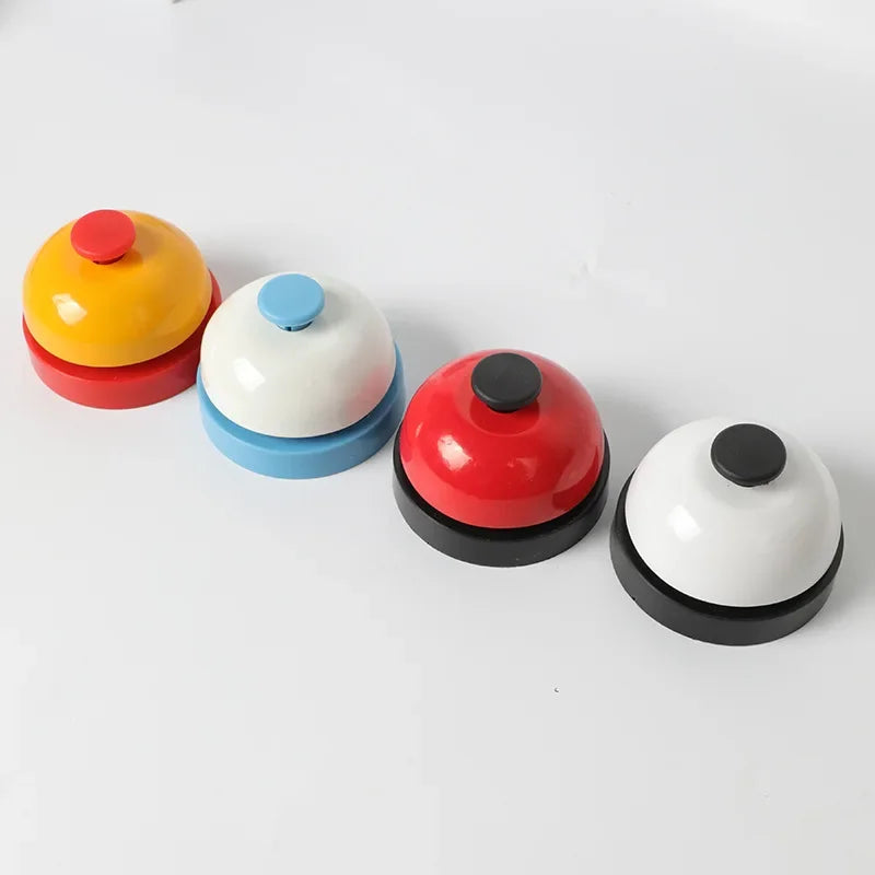 Table Order Bell Multi Color Handbell for Restaurant Kitchen Bar Waitstaff Call Pet Training Classroom School Party Games