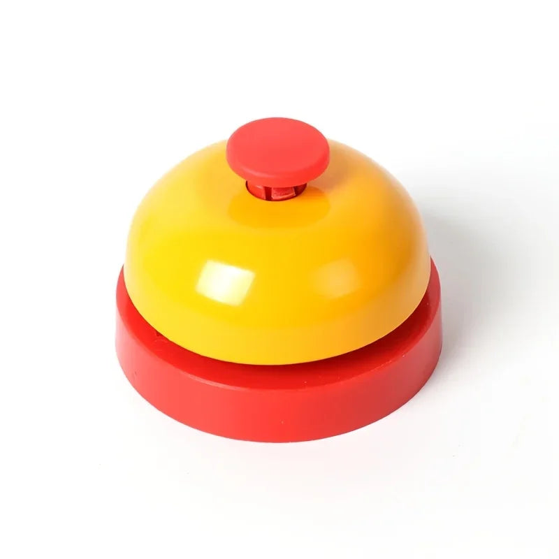 Table Order Bell Multi Color Handbell for Restaurant Kitchen Bar Waitstaff Call Pet Training Classroom School Party Games