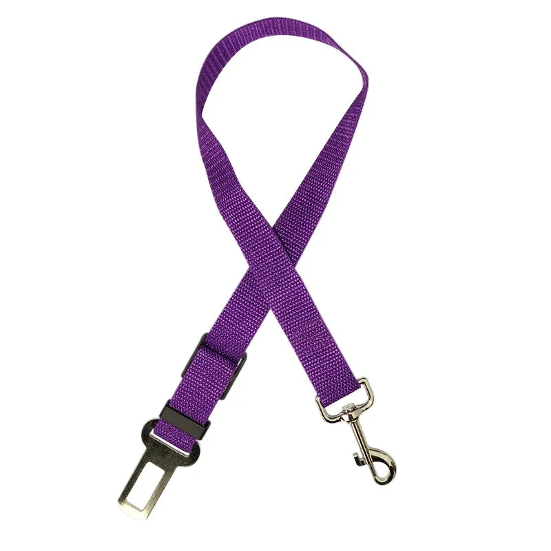 New Adjustable Dog Car Seat Belt Retractable Pet Safety Leash Crash-Proof Vehicle Travel Essential for Dogs