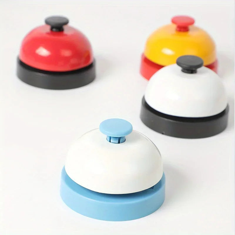 Table Order Bell Multi Color Handbell for Restaurant Kitchen Bar Waitstaff Call Pet Training Classroom School Party Games