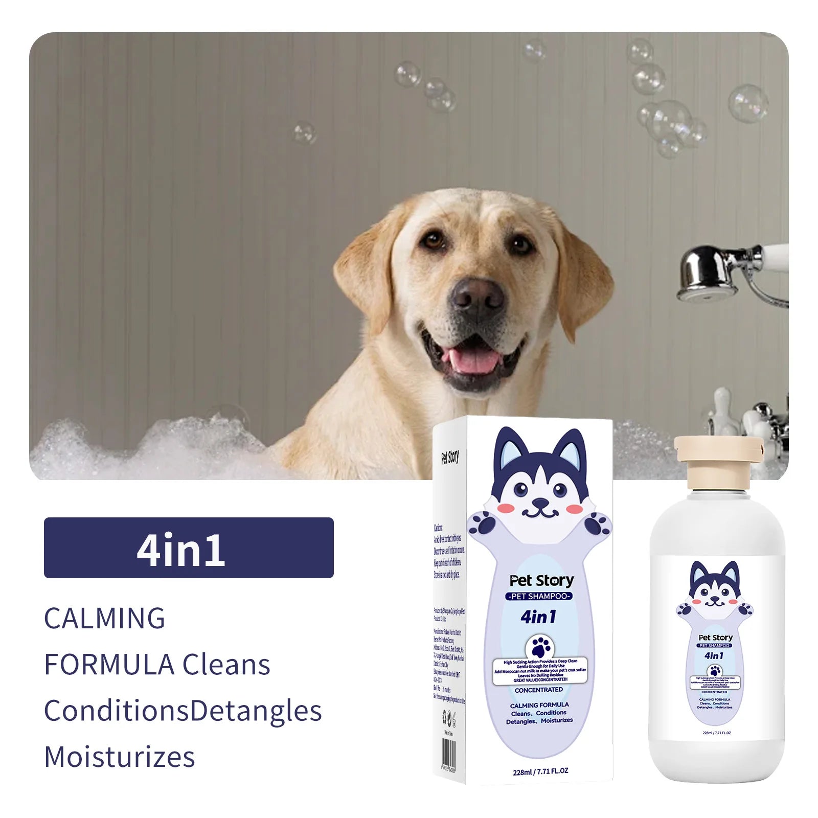 Dog Bathing Brush Pet Massage Brush Shampoo Dispenser Soft Silicone Brush Rubber Bristle for Dogs and Cats Shower Grooming Tool