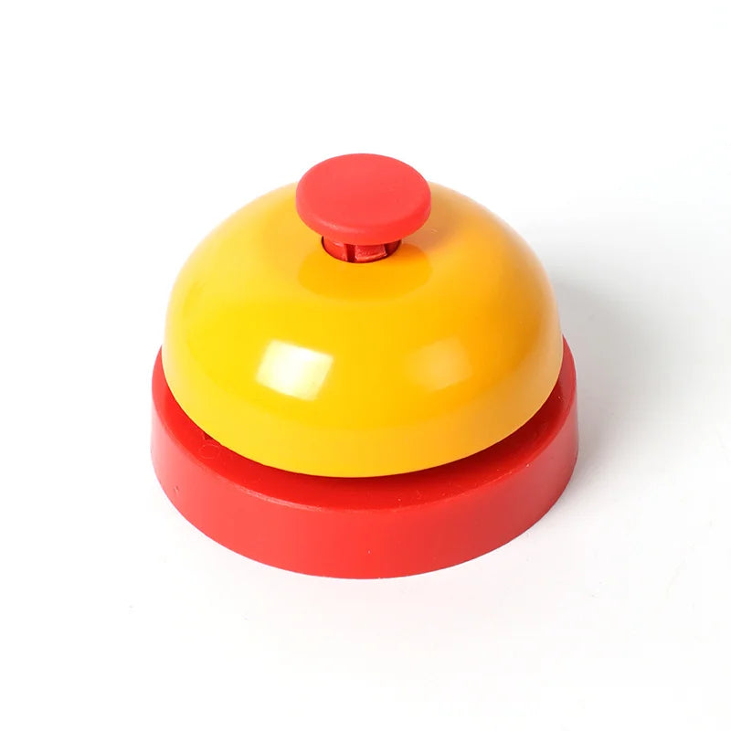 Table Order Bell Multi Color Handbell for Restaurant Kitchen Bar Waitstaff Call Pet Training Classroom School Party Games