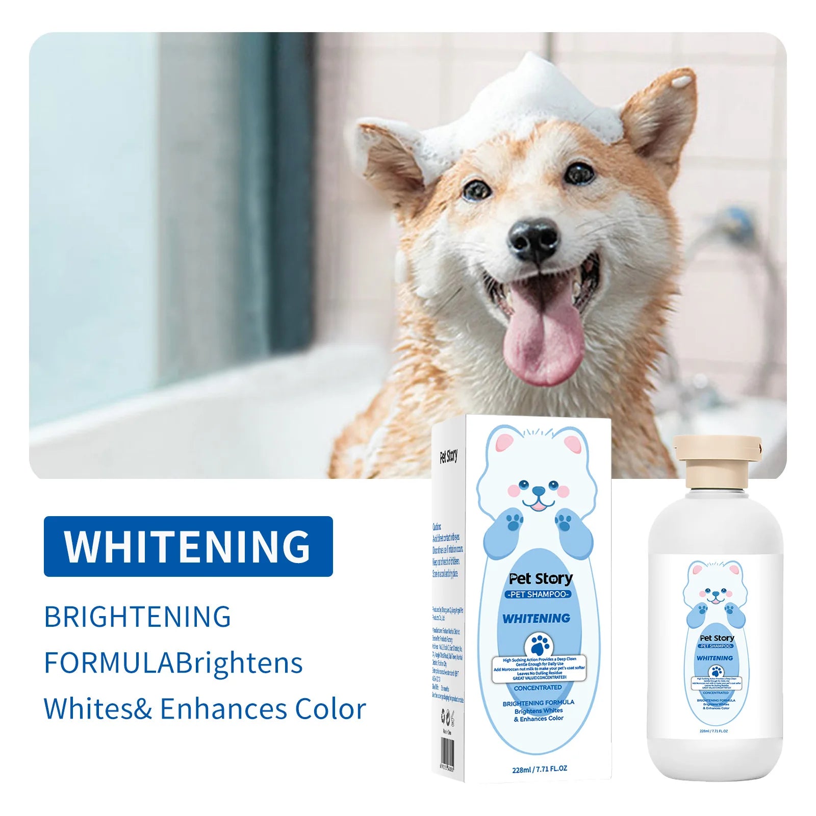 Dog Bathing Brush Pet Massage Brush Shampoo Dispenser Soft Silicone Brush Rubber Bristle for Dogs and Cats Shower Grooming Tool