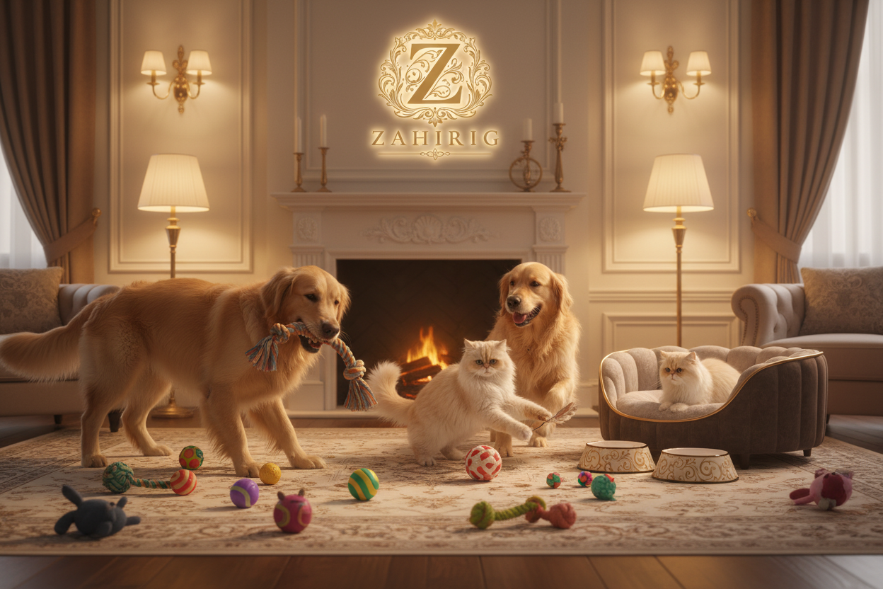 Zahirig Pet Hero Banner with Toys